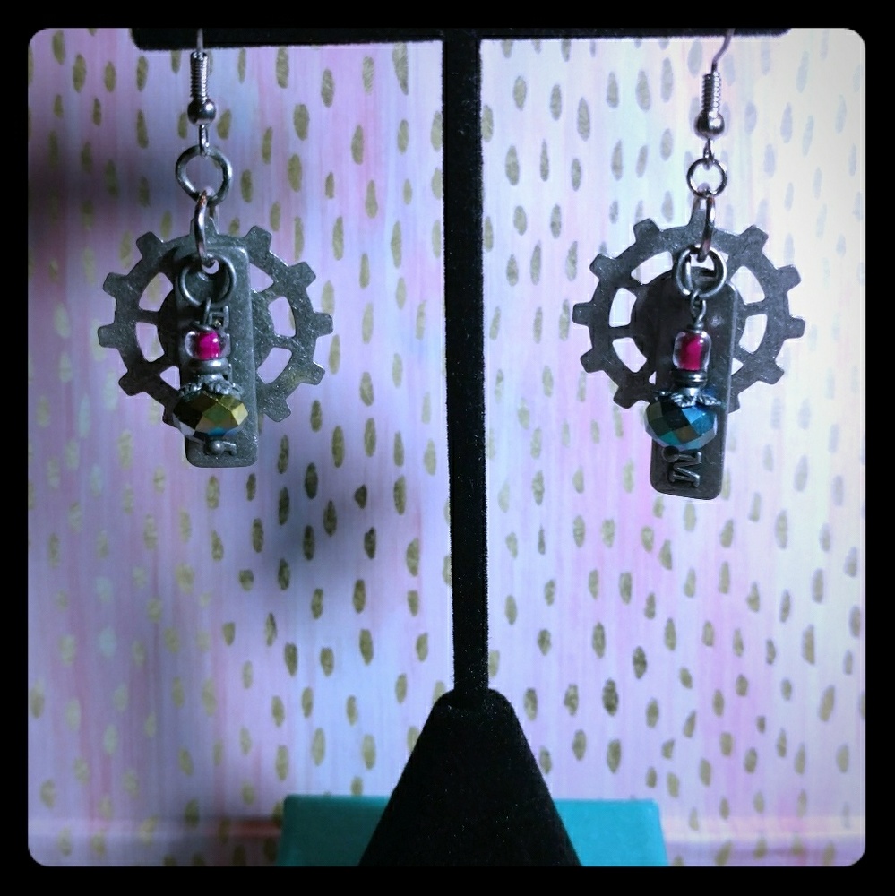 Gear earrings